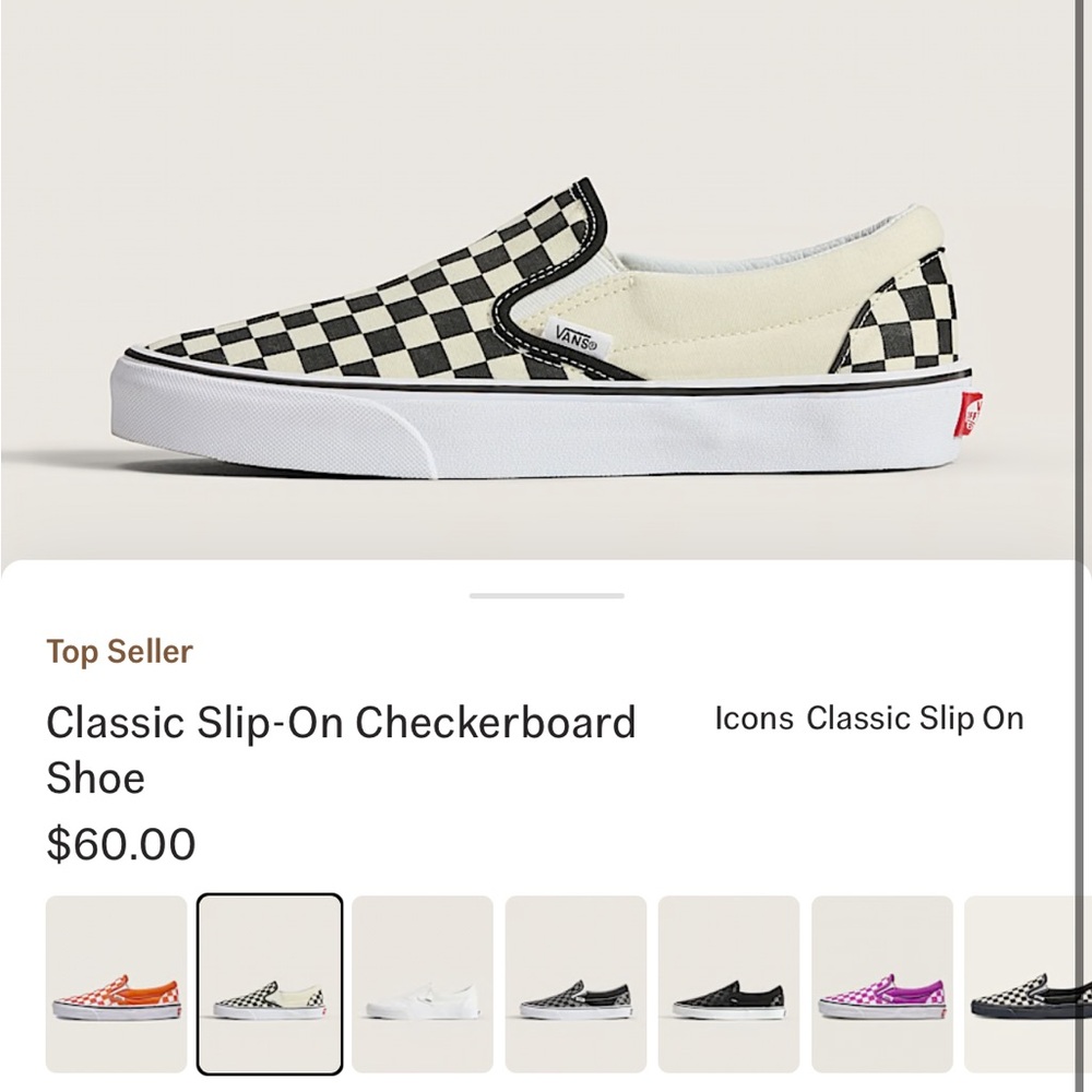 Vans Slip-On Black and White Checkerboard Sneakers